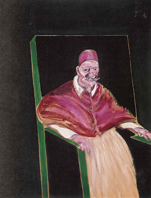 Study for Pope II, 1961. Musei e Gallerie Pontificie, Musei Vaticani, Rome, Artwork:© 2021 Estate of Francis Bacon/Artists Rights Society (ARS), New York/DACS, London
